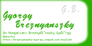 gyorgy breznyanszky business card